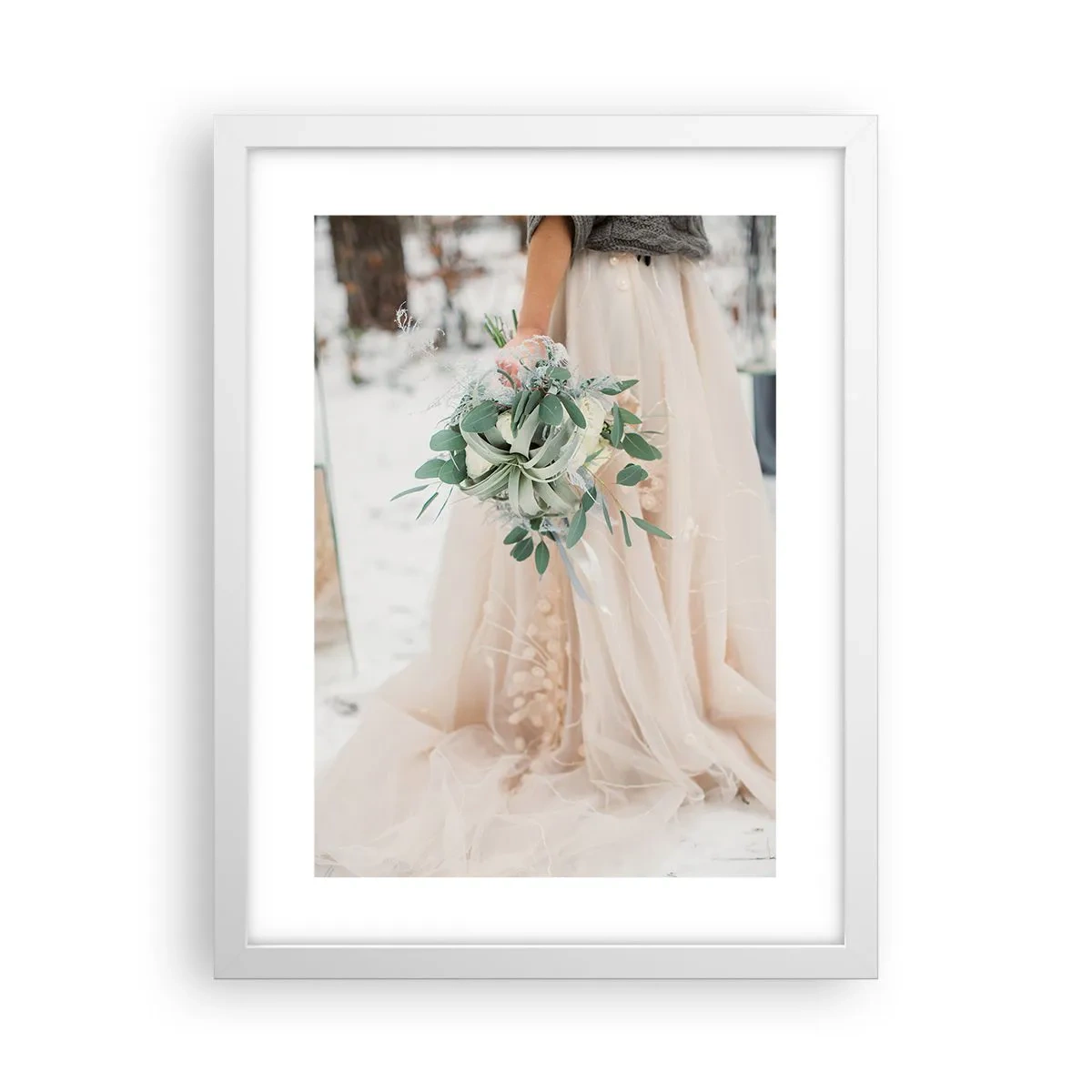 Affiche dans un cadre blanc - Poster - Et il vécurent longtemps et heureux - 30x40 cm