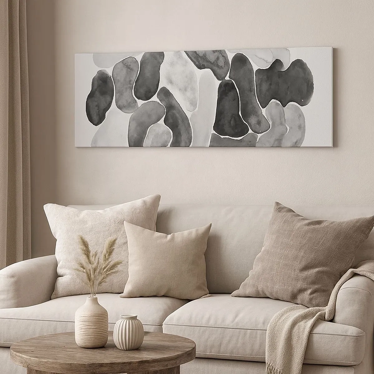 Impression sur toile - Image sur toile - Abstraction rocheuse - 100x40 cm