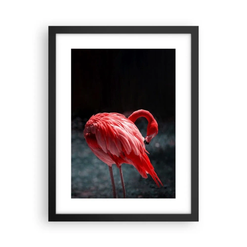 Affiche dans un cadre noir - Poster - Poème cramoisi de la nature - 30x40 cm