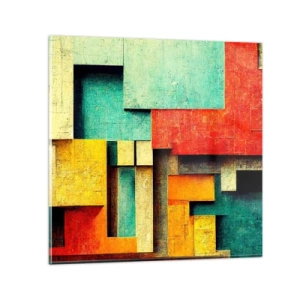 Impression sur verre - Image sur verre - Festival des angles droits - 30x30 cm
