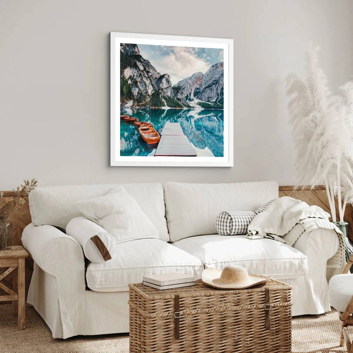 Affiche dans un cadre blanc - Poster - On va te montrer la beauté - 40x40 cm