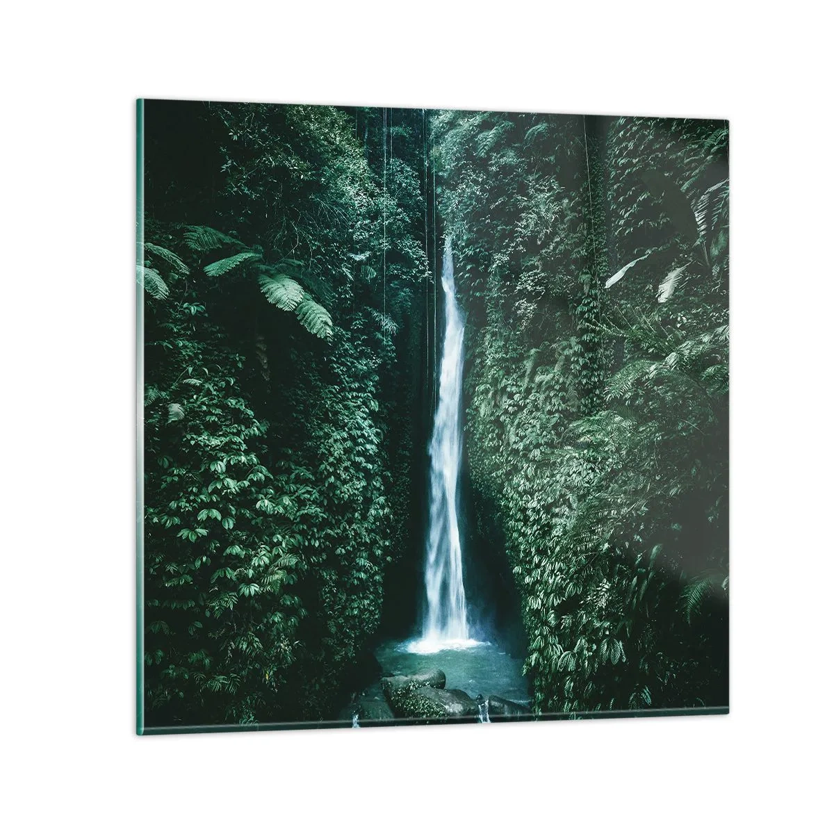 Impression sur verre - Image sur verre - Fontaine tropicale - 30x30 cm