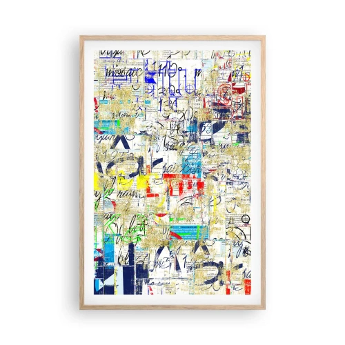 Affiche dans un chêne clair - Poster - Ca fait juste plaisir aux yeux - 61x91 cm