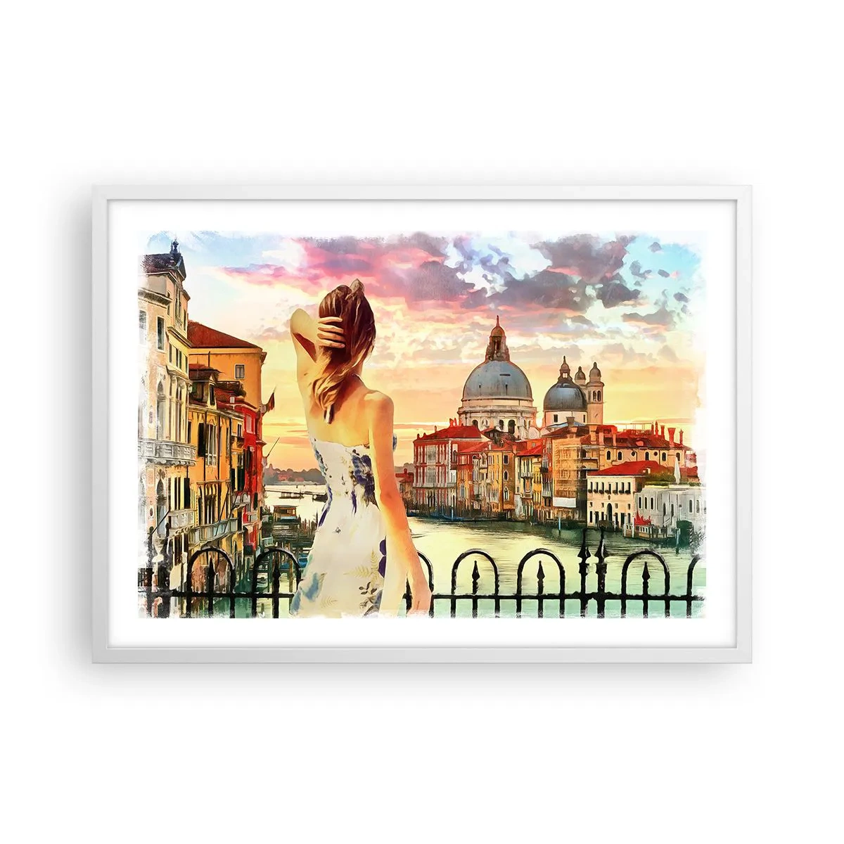 Affiche dans un cadre blanc - Poster - Pour une aventure c'est uniquement dans ... - 70x50 cm