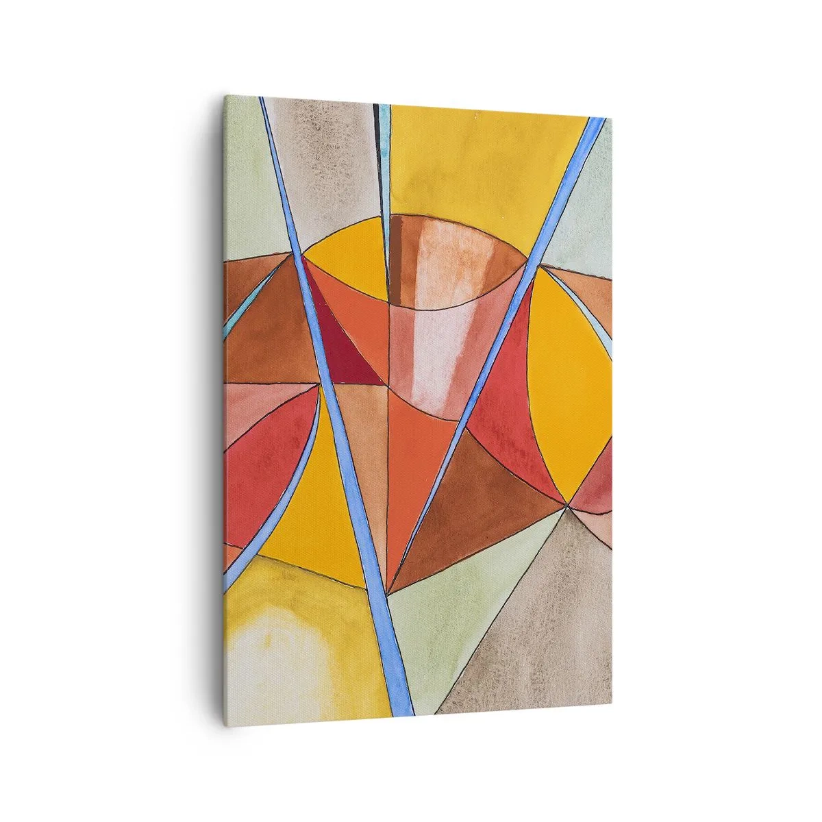 Impression sur toile - Image sur toile - Une composition abstraite aux couleurs géométriques vives. - 70x100cm - Le carrousel, le carrousel des rêves - Décoration murale moderne pour le salon et la chambre ARTTOR