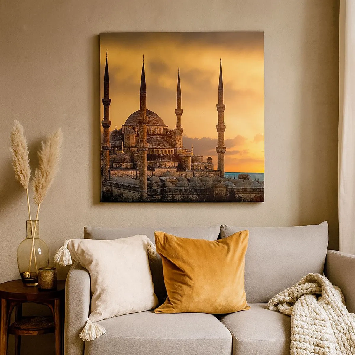 Impression sur toile - Image sur toile - Dieu est grand - 30x30 cm