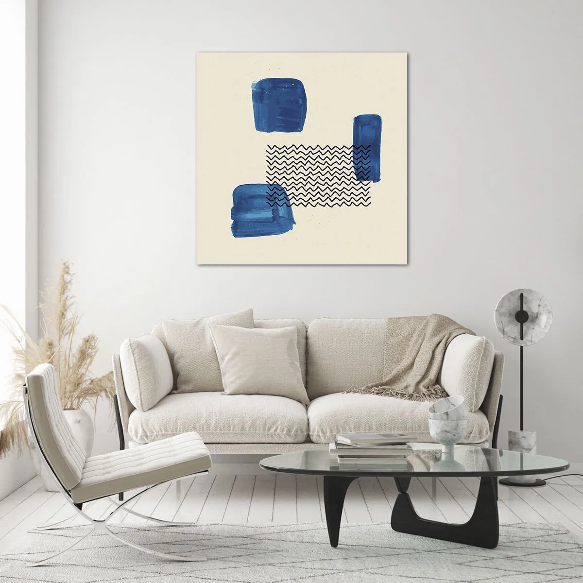 Impression sur verre - Image sur verre - Quatuor abstrait - 50x50 cm
