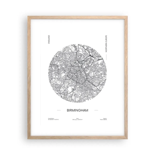Affiche dans un chêne clair - Poster - Anatomie de Birmingham - 40x50 cm