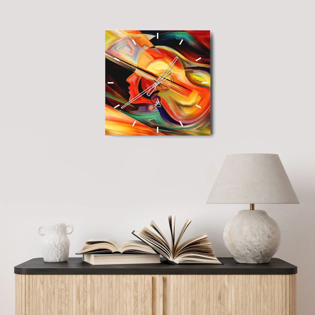 Horloge murale - Pendule murale - Tout va bien - 30x30 cm