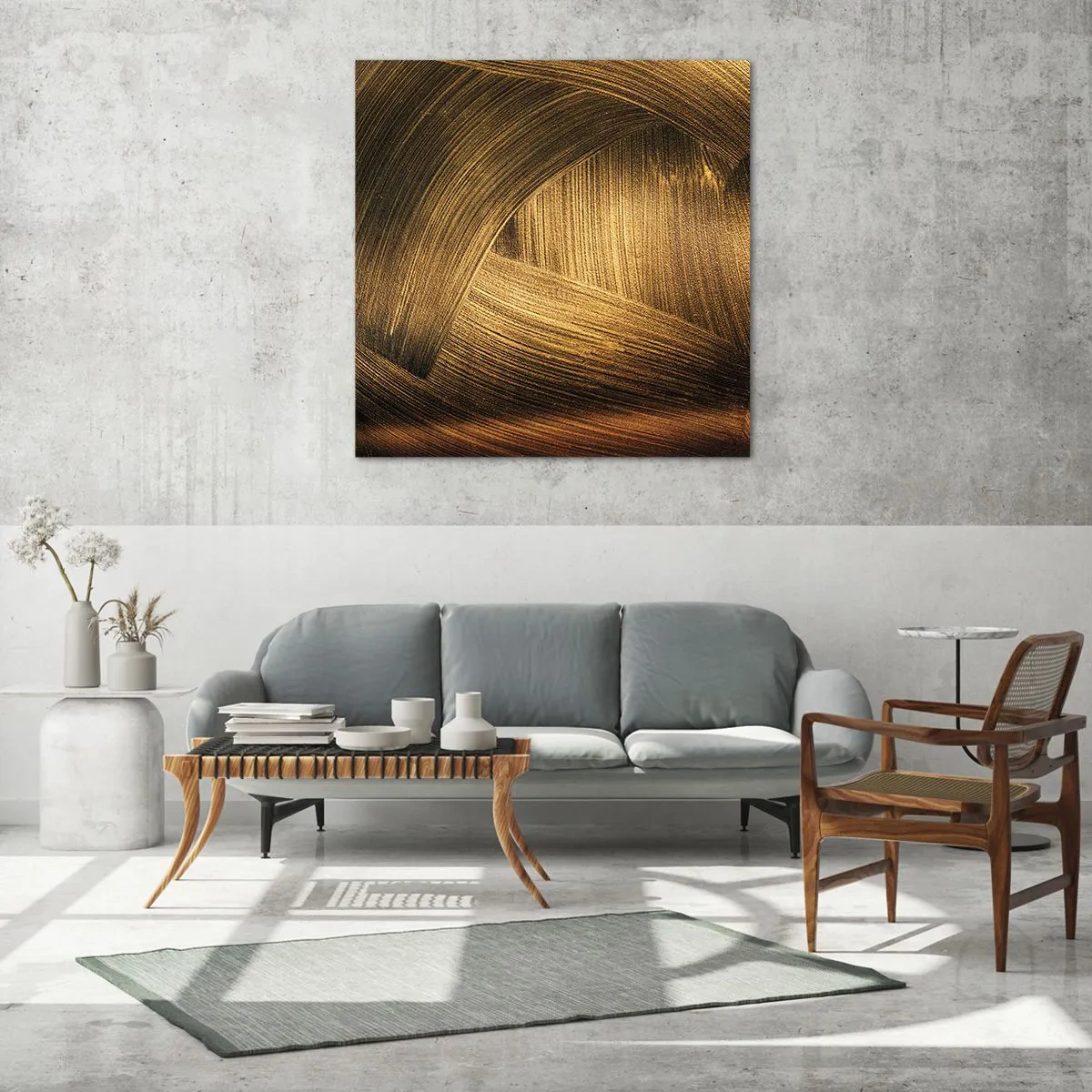 Impression sur verre - Image sur verre - Dans un labyrinthe en or - 30x30 cm