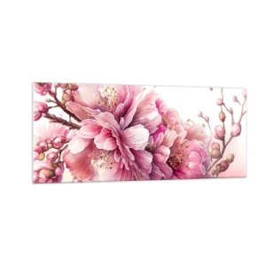 Impression sur verre - Image sur verre - Fleur florissante de cerisier - 100x40 cm