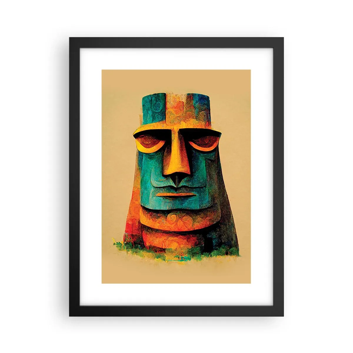 Affiche dans un cadre noir - Poster - Statuesque et sympathique - 30x40 cm