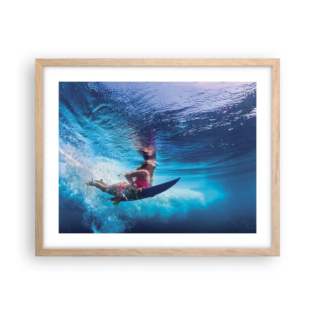 Affiche dans un chêne clair - Poster - Joie profonde - 50x40 cm