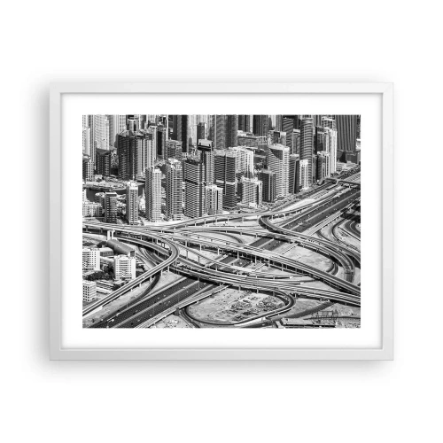 Affiche dans un cadre blanc - Poster - Dubaï - la ville impossible - 50x40 cm