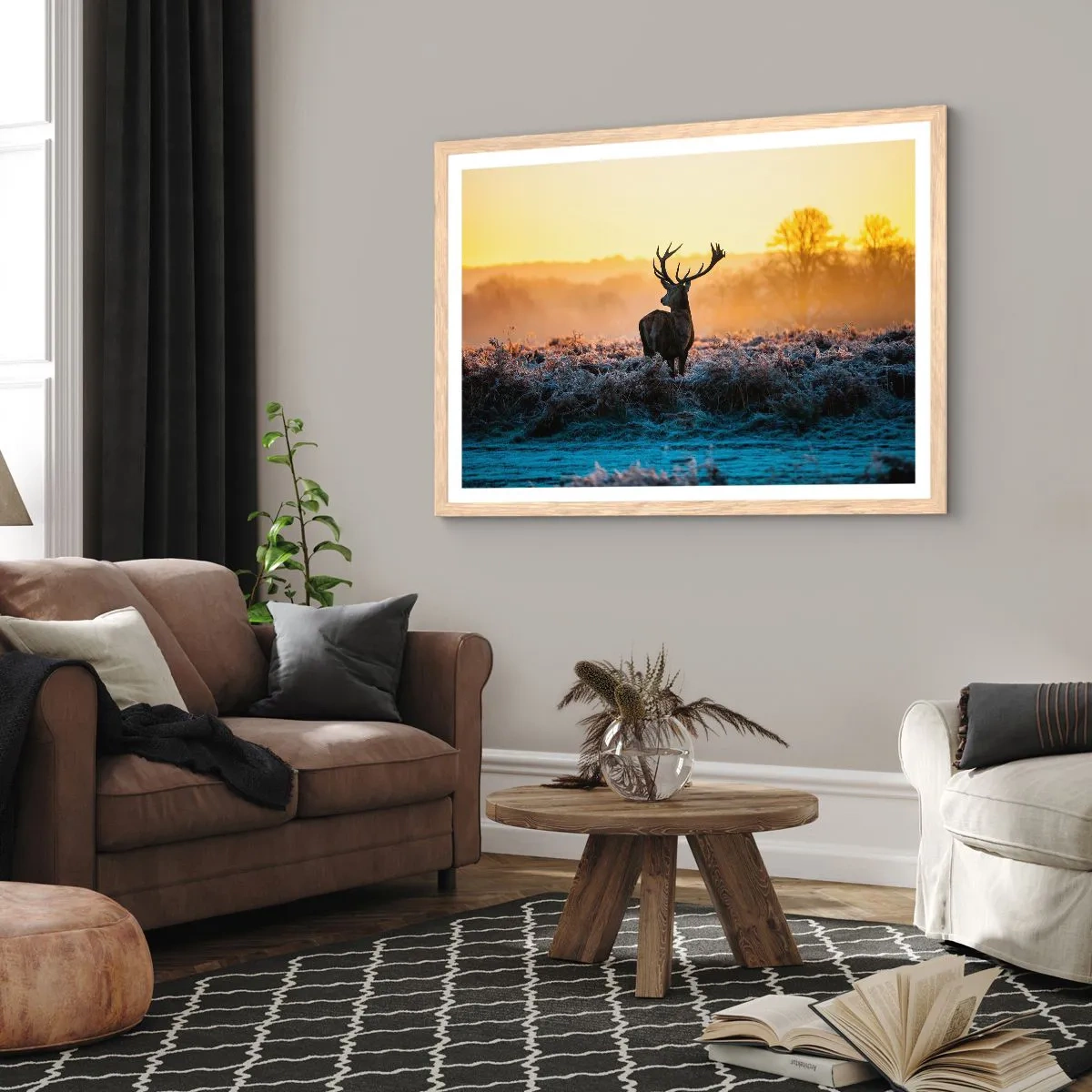 Affiche dans un chêne clair - Poster - Couronné pour sa succession - 70x50 cm