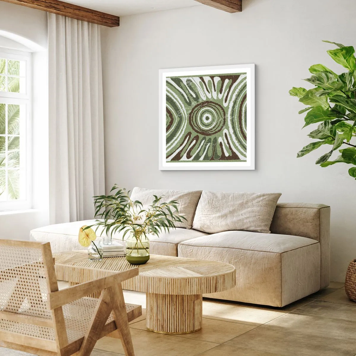 Affiche dans un cadre blanc - Poster - Une explosion d'émotions - 50x50 cm