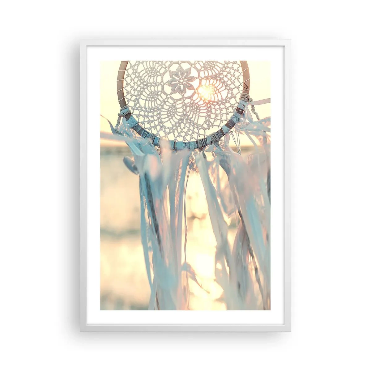 Affiche dans un cadre blanc - Poster - Totem en dentelle - 50x70 cm