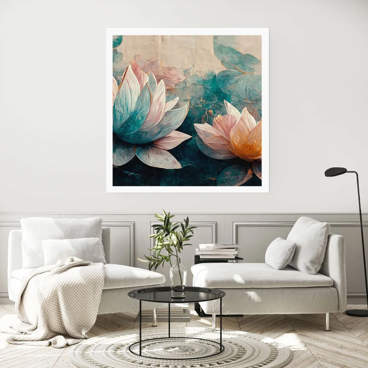 Affiche - Poster - Les étoiles du lac - 40x40 cm