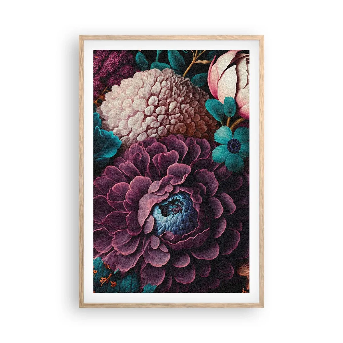 Affiche dans un chêne clair - Poster - La nature en abondance - 61x91 cm