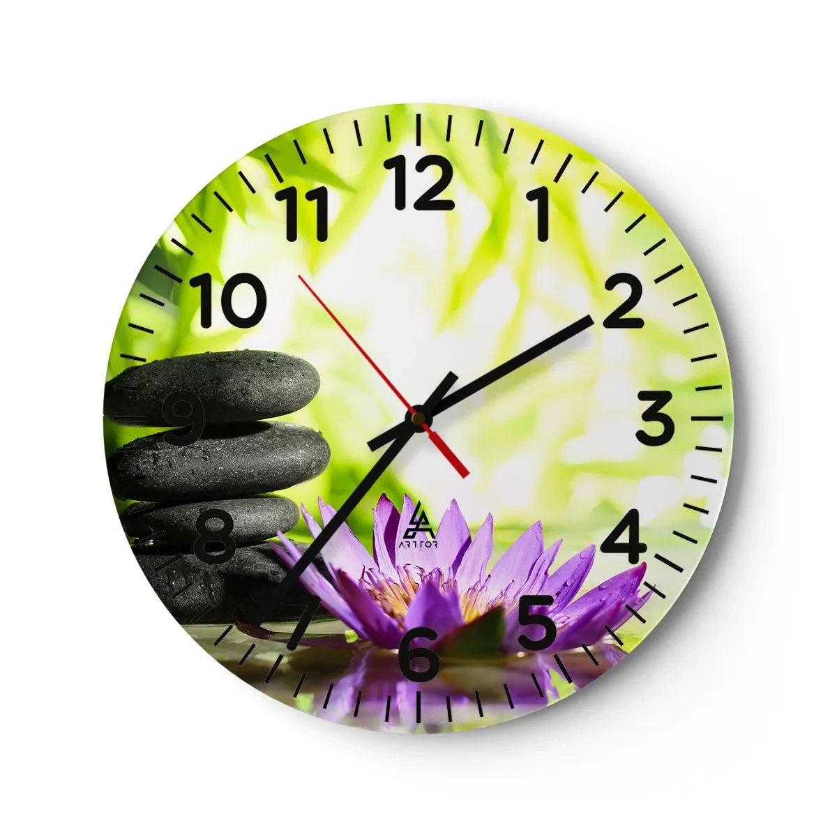 Horloge murale - Pendule murale - Dans un buisson de bambou - 30x30 cm