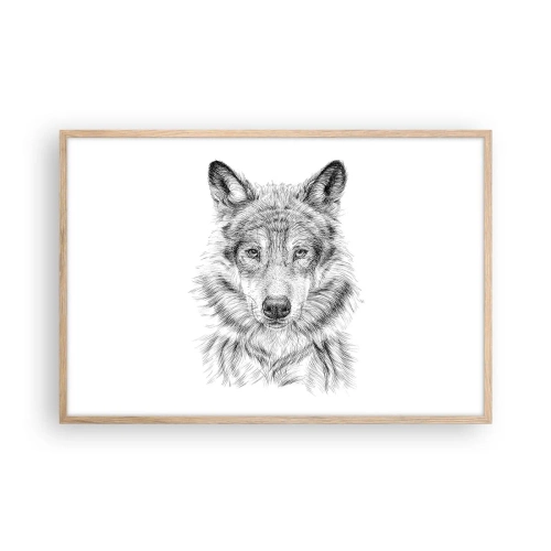 Affiche dans un chêne clair - Poster - Un leader né - 91x61 cm