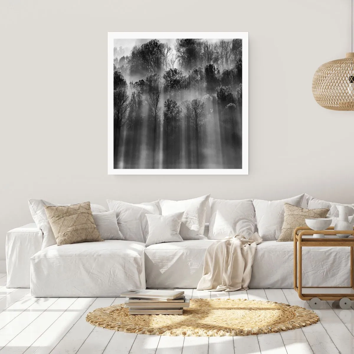 Affiche - Poster - Dans les flots de lumière - 40x40 cm