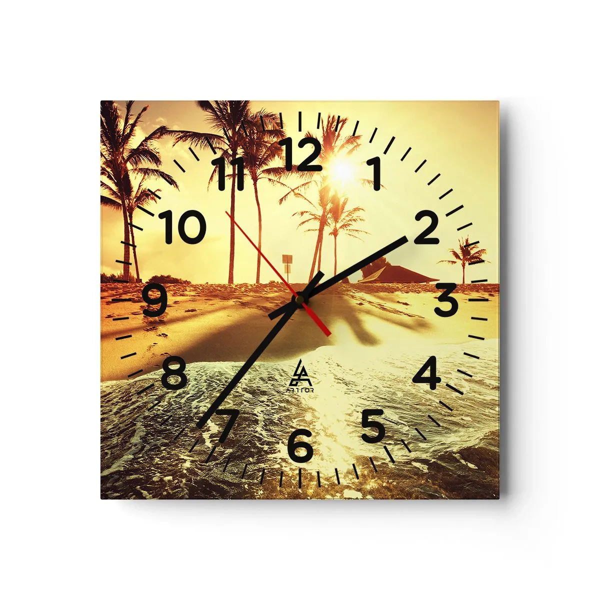 Horloge murale - Pendule murale - Après-midi californien - 40x40 cm