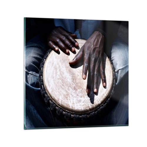 Impression sur verre - Image sur verre - Vis à son rythme - 30x30 cm