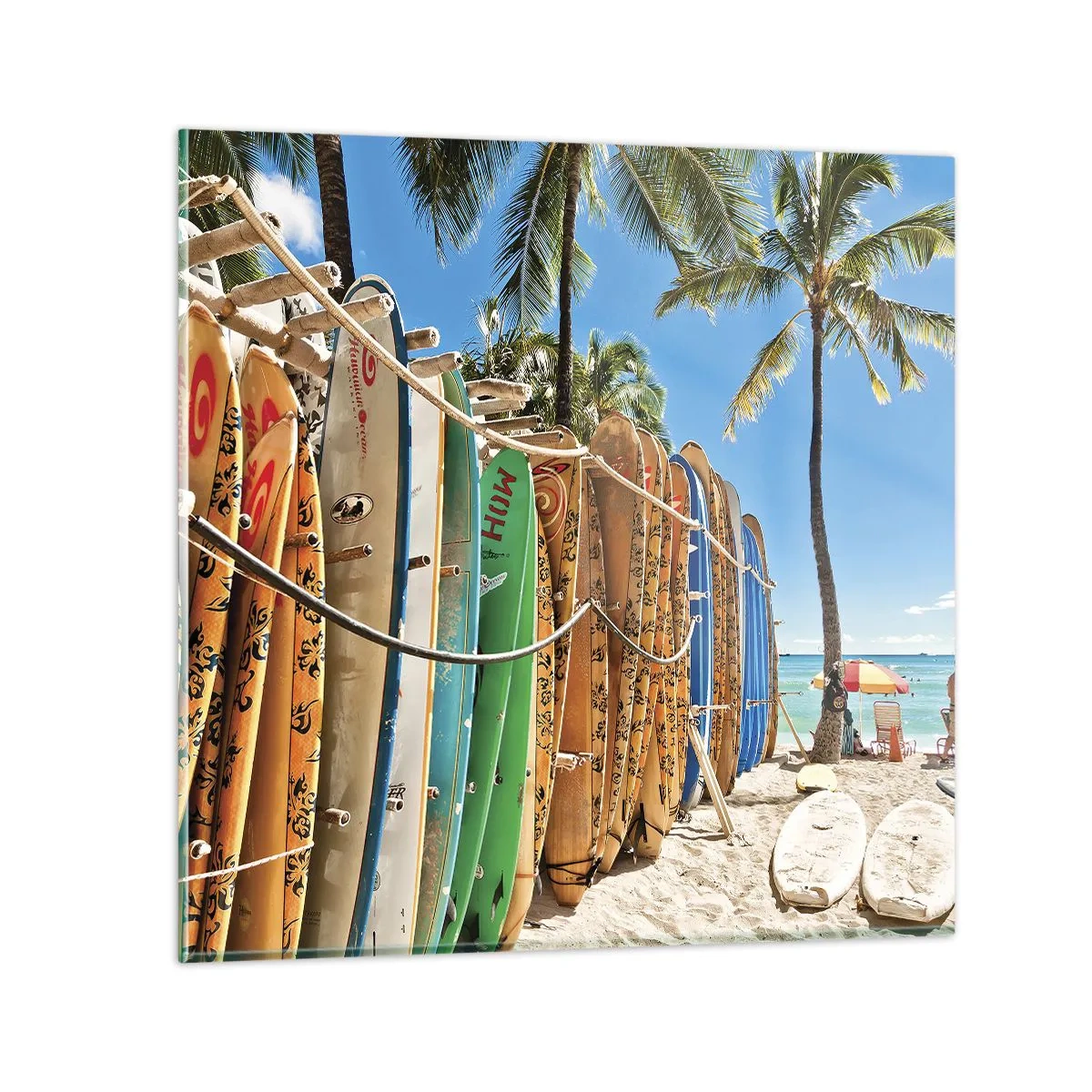 Impression sur verre - Image sur verre - Jeux ensoleillés - 50x50 cm