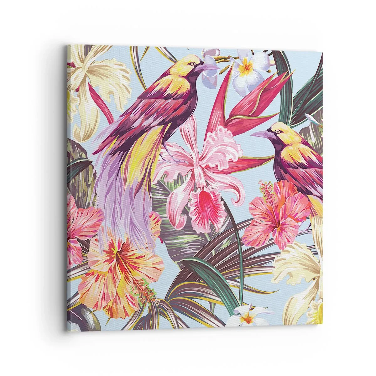 Impression sur toile - Image sur toile - Pétales et plumes - 70x70 cm