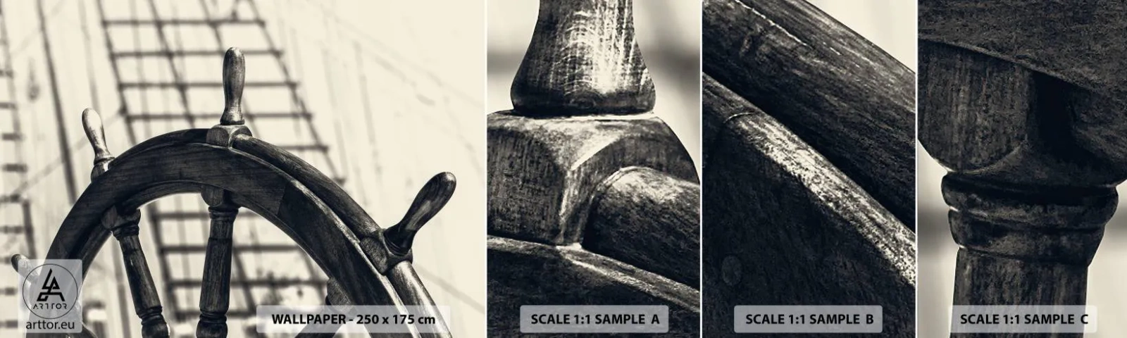 Échantillon de Papier Peint Autocollant Deluxe Sticker - Histoires de mer - Nautique, voile, Volant - 100x30 cm