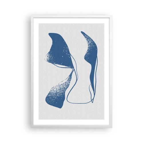 Affiche dans un cadre blanc - Poster - Abstraction ailée - 50x70 cm