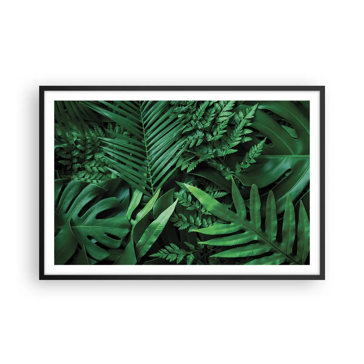Affiche dans un cadre noir - Poster - Emmitouflé de verdure - 91x61 cm