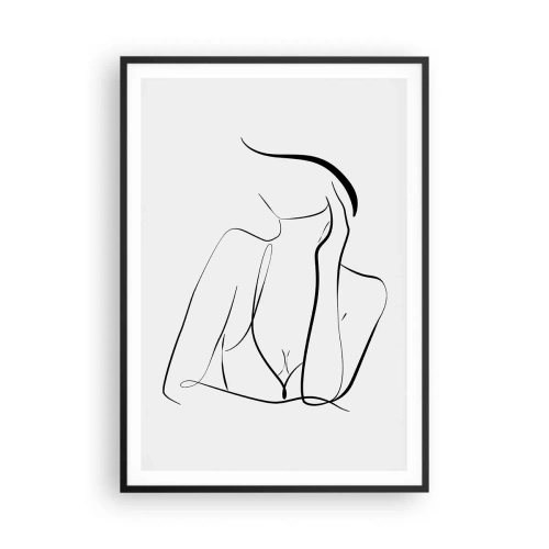 Affiche dans un cadre noir - Poster - Sur les vague d'un rêve - 70x100 cm