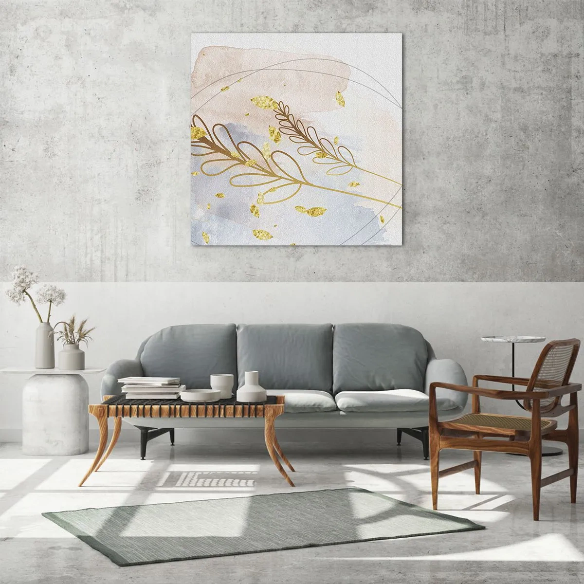 Impression sur verre - Image sur verre - Explosion d'or - 50x50 cm