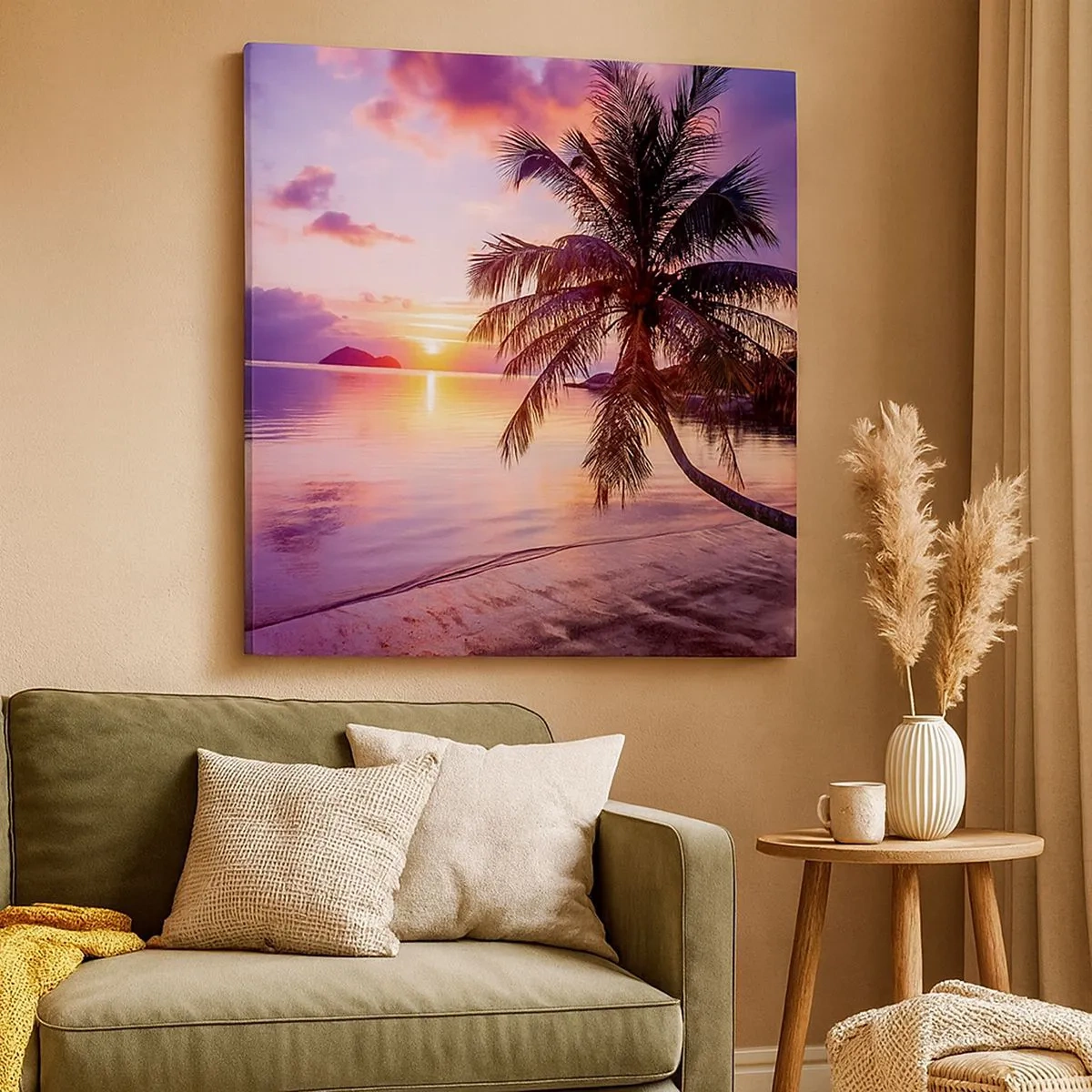 Impression sur toile - Image sur toile - Le bonheur à l'horizon - 30x30 cm