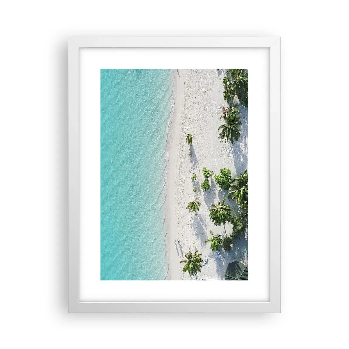 Affiche dans un cadre blanc - Poster - Vacances au paradis - 30x40 cm