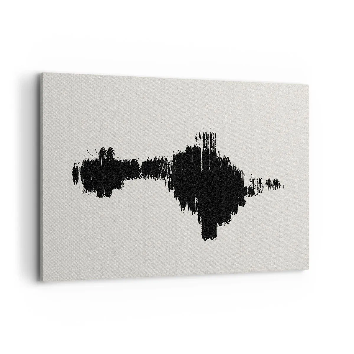 Impression sur toile - Image sur toile - Un motif abstrait ressemblant à une onde sonore dans un style minimaliste. - 120x80cm - Vibrations de l'imagination - Décoration murale moderne pour le salon et la chambre ARTTOR