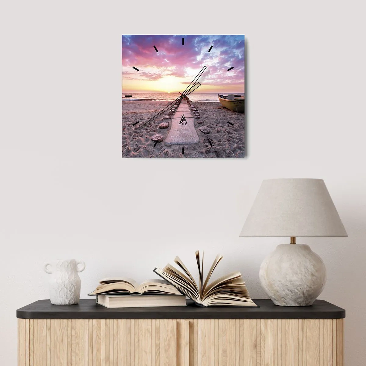 Horloge murale - Pendule murale - Moment d'expérience profonde - 30x30 cm