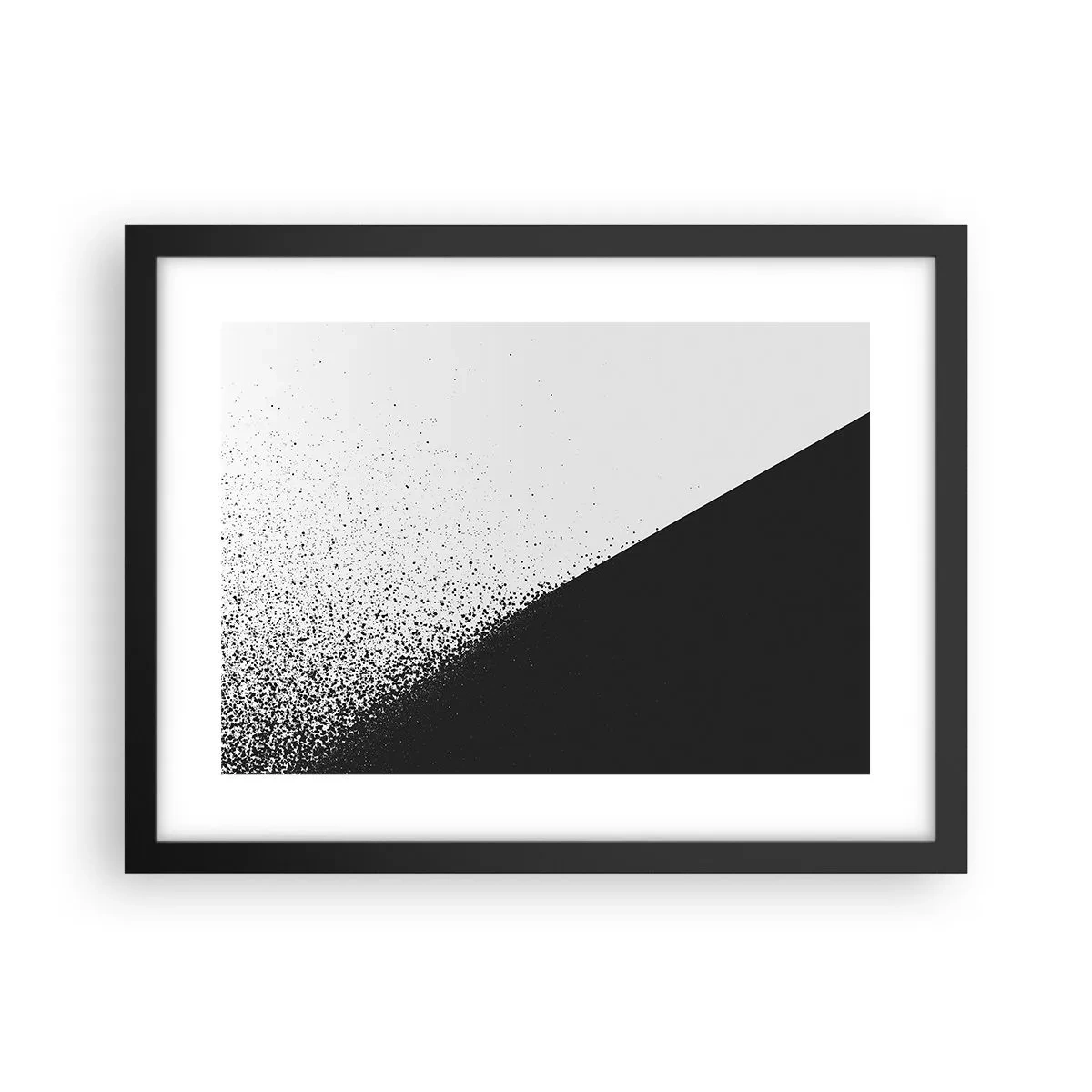 Affiche dans un cadre noir - Poster - De plus en plus vite, de plus en plus - 40x30 cm