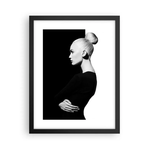 Affiche dans un cadre noir - Poster - Tout simplement une femme - 30x40 cm