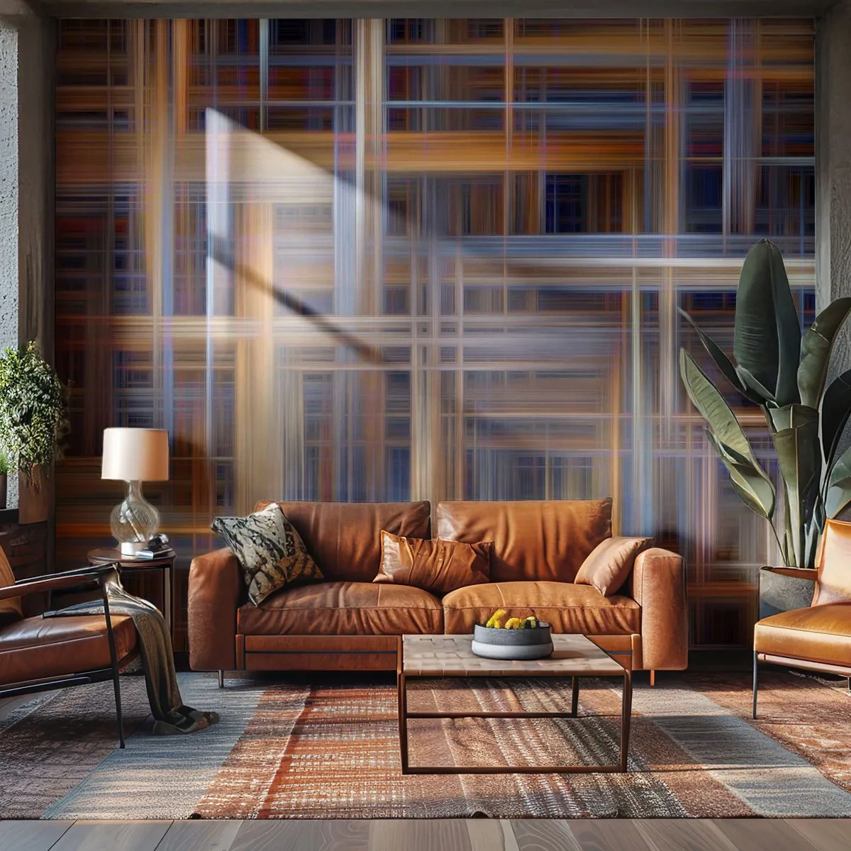 Papier Peint Autocollant Deluxe Sticker - Tissé de lumière - Abstraction, Morceau, Graphique - 400x280 cm