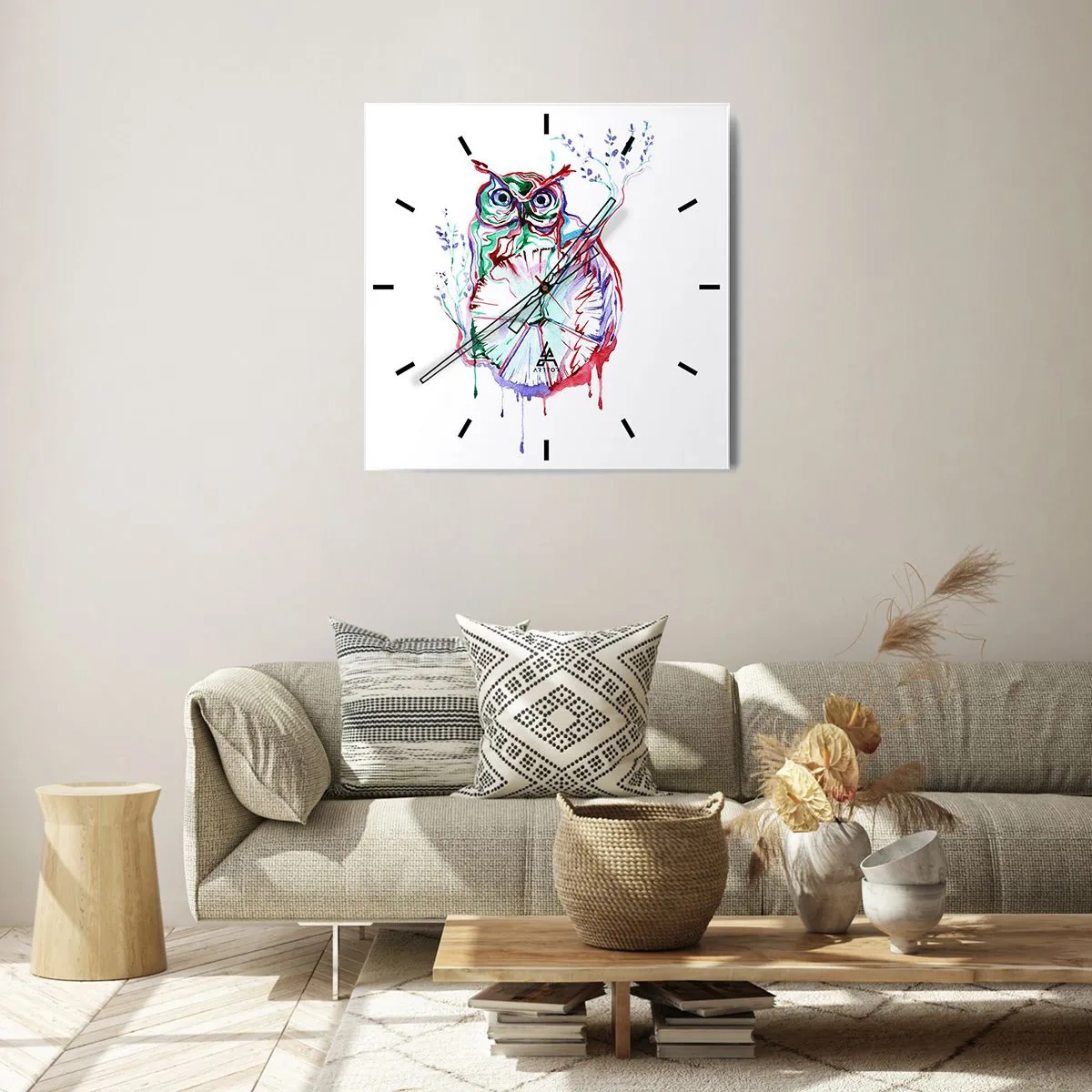 Horloge murale - Pendule murale - Sage par nature - 30x30 cm
