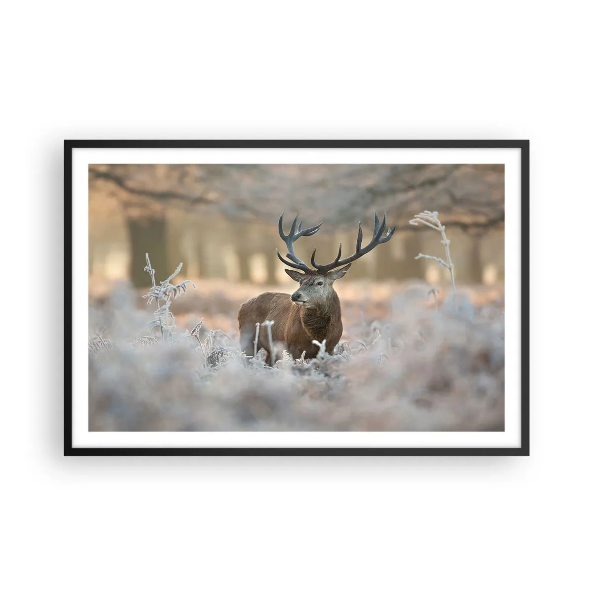 Affiche dans un cadre noir - Poster - Une matinée animée - 91x61 cm