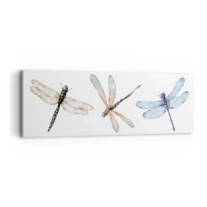 Impression sur toile - Image sur toile - Libellules en apesanteur - 90x30 cm
