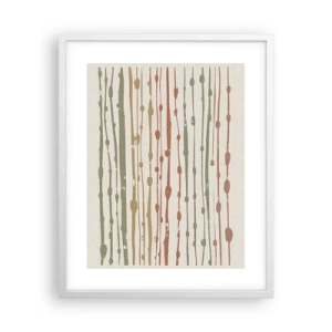 Affiche dans un cadre blanc - Poster - Notation musicale des couleurs - 40x50 cm