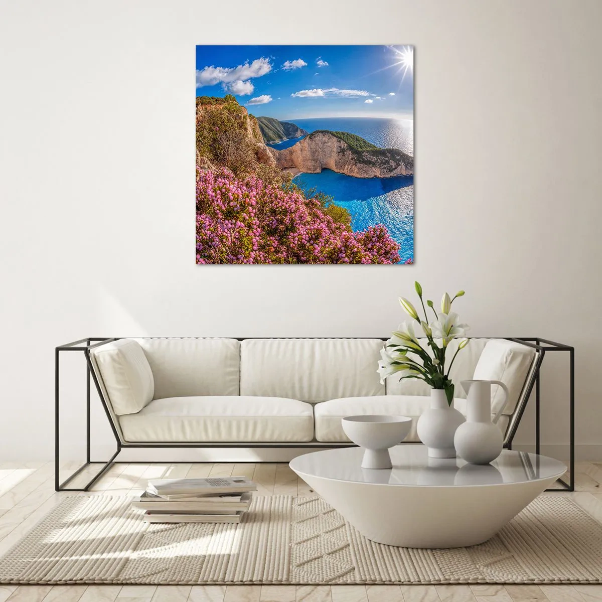 Impression sur verre - Image sur verre - Mes super vacances grecques - 70x70 cm