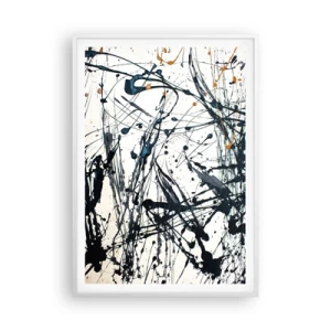 Affiche dans un cadre blanc - Poster - Abstraction expressionniste - 70x100 cm