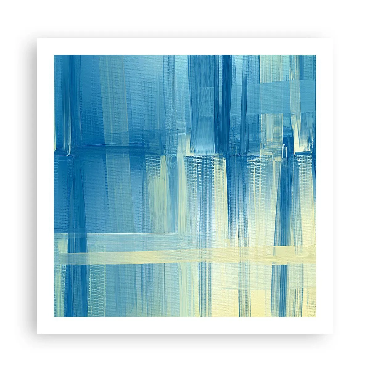 Affiche - Poster - Composition en turquoise - 60x60 cm