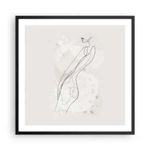 Affiche dans un cadre noir - Poster - Trompe l'oeil - 60x60 cm